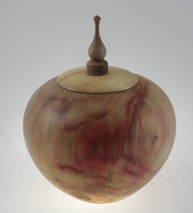 Wood funeral urn - #205a-Box Elder 9 x 11 in.