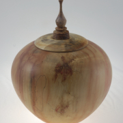 Wood funeral urn - #206-Box Elder 9 x 11 in.
