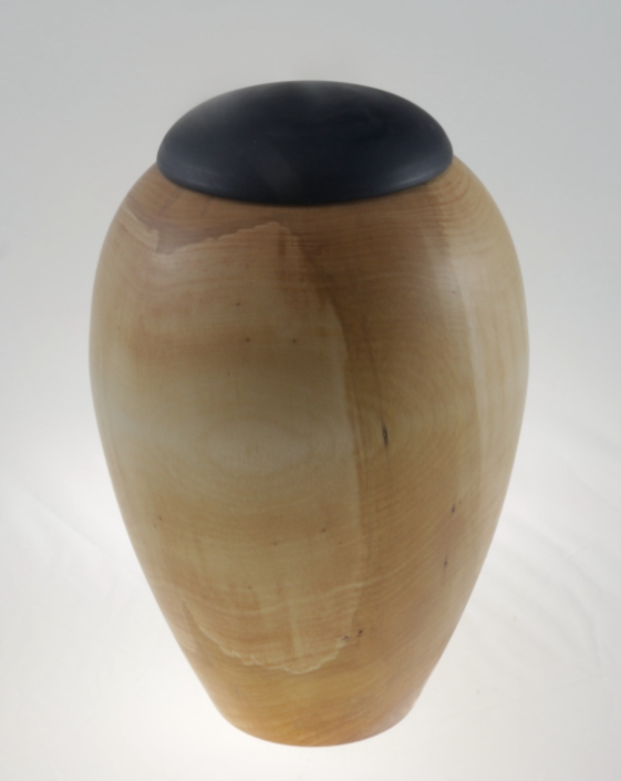 Wood funeral urn - #207a- White Birch 7,25 x 11in.