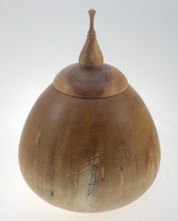 Wood funeral urn - #211-Spalted White Birch 8,75 x 11,75in.