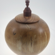 Wood funeral urn - #212-Spalted White Birch 8,5 x 11 in.