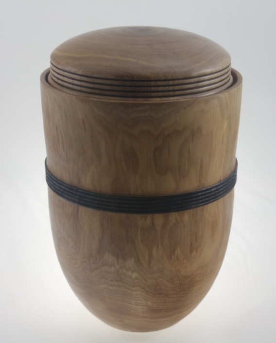 Wood funeral urn - #213- Ash 7,5 x 12,5 in.