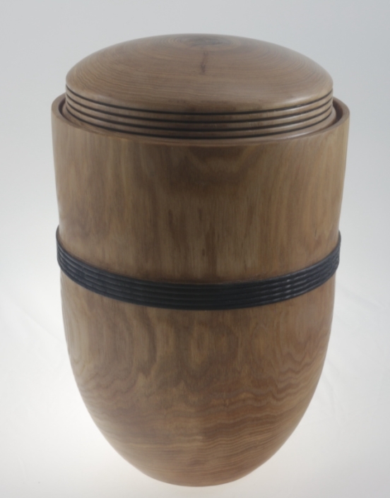 Wood funeral urn - #213a- Ash 7,5 x 12,5 in.