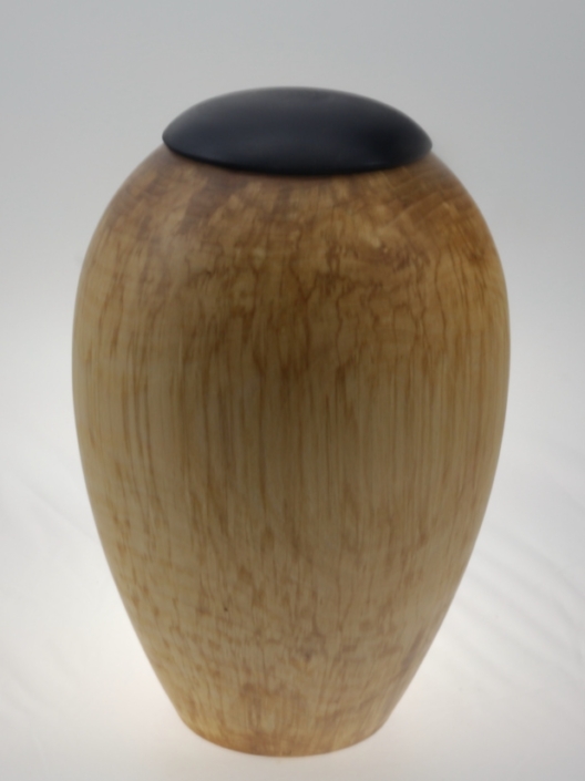 Wood funeral urn - #216a- Spalted White Birch 7,25 x 11in.