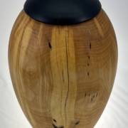 Wood funeral urn - #217-Spalted White Birch 7 x 11in.