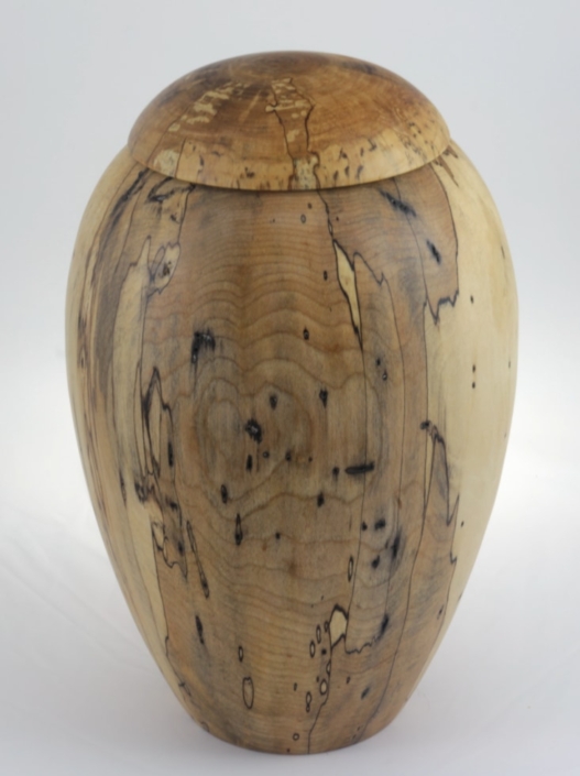 Wood funeral urn - #220-Spalted Maple 7 x 11in.