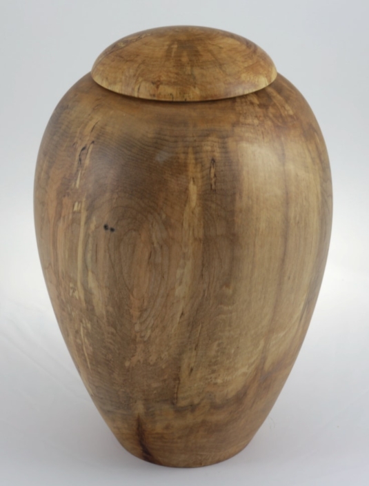 Wood funeral urn - #221a-Spalted Maple 7,25 x 11in.