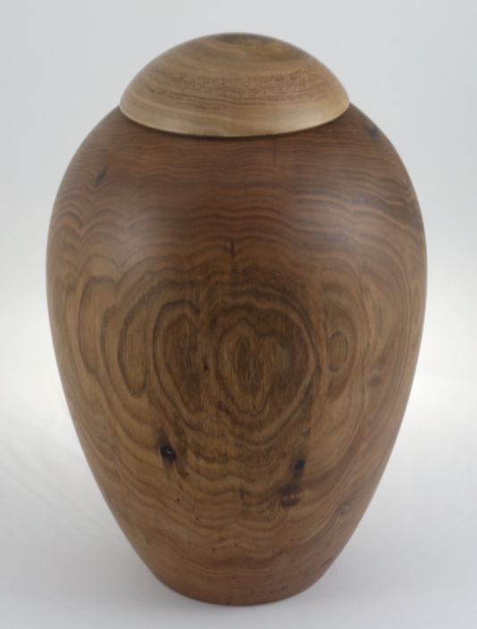 Wood funeral urn - #222-Butternut 7,5 x 11,5in.