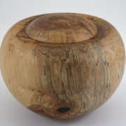 Wood funeral urn - #223-Spalted Maple 9,75 x 7,5in.
