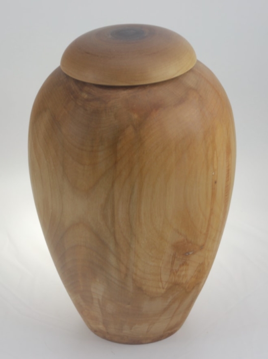 Wood funeral urn - #230-Spalted White Birch 7,25 x 11,25in.