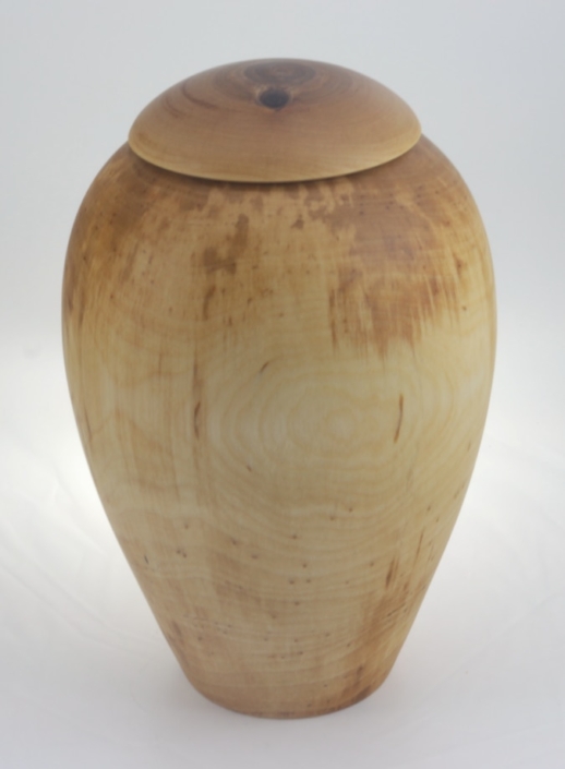 Wood funeral urn - #231-Spalted White Birch 7,25 x 11,25in.