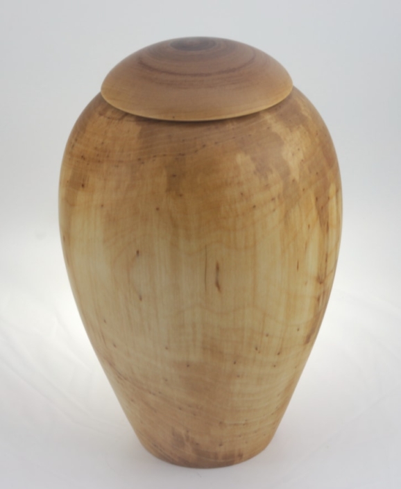 Wood funeral urn - #231a-Spalted White Birch 7,25 x 11,25in.
