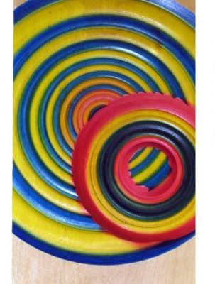 Cercle bouleau - Art mural en bois tourné. #395